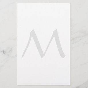 Monogram Modern Simple Minimalist Plain Stationery