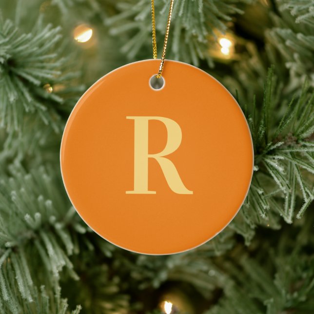 Monogram Modern Simple Orange Ceramic Tree Decoration (Tree)
