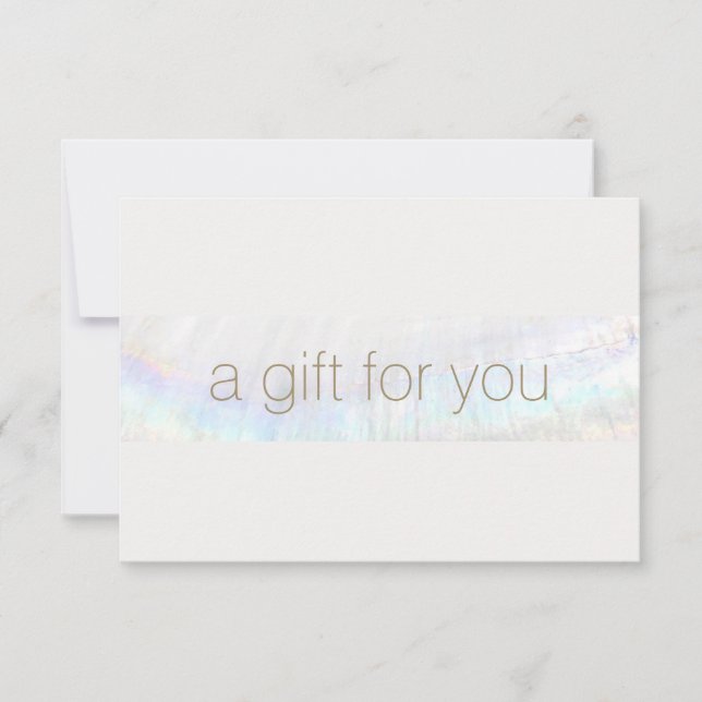 Monogram Modern Spa Salon Gift Certificate   Thank You Card (Front)