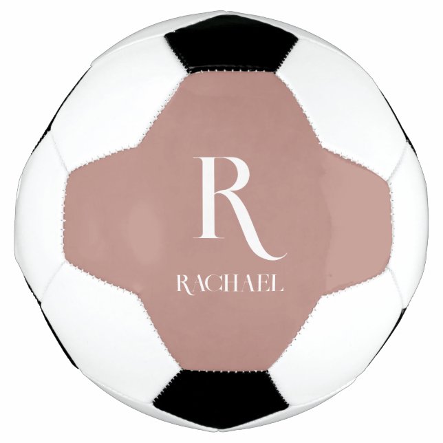 Monogram Modern Stylish Beige Football (Front)