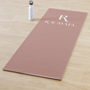 Monogram Modern Stylish Beige Yoga Mat
