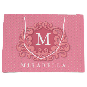 Monogram Modern Stylish Create Your Own Large Gift Bag