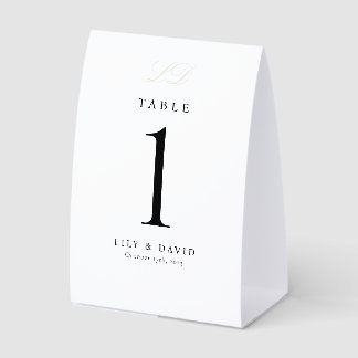 Monogram Modern Table Number