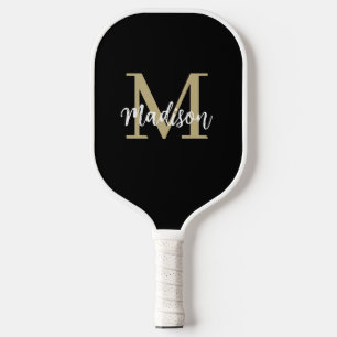 Monogram Modern Tan Black Sand Pickleball Paddle