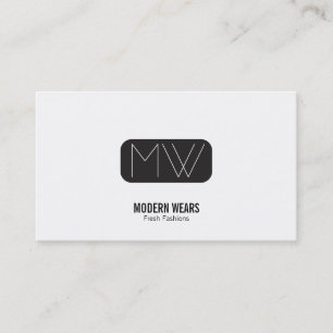 Monogram Modern Type Business Card