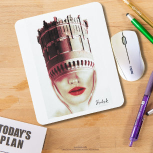 Monogram modern unique Imagination Collage artwork Mouse Mat