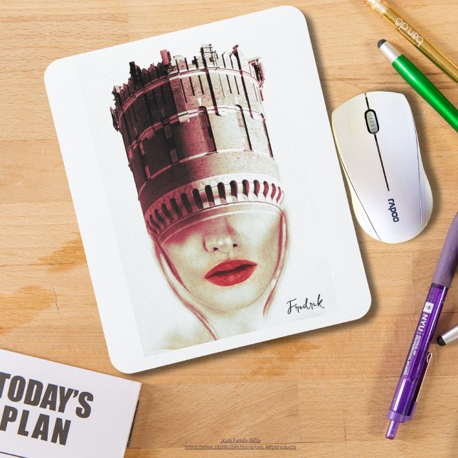 Monogram modern unique Imagination Collage artwork Mouse Mat (Creator Uploaded)