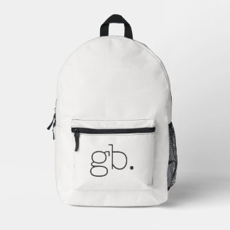 Monogram Modern White Printed Backpack