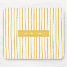Monogram Modern Yellow Stripes