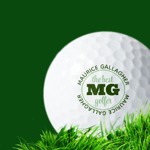 Monogram monogrammed best golfer name golf balls