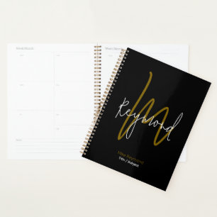 Monogram Monogrammed Black Planner