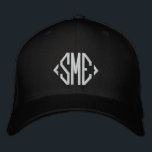 Monogram Monogrammed Initials Custom Personalised Embroidered Hat<br><div class="desc">Monogram Monogrammed Initials Custom Personalised Embroidered Baseball Cap features the simple modern embroidered monogram of your initials. Perfect as a gift for family and friends for birthday,  Christmas,  Father's Day,  Mother's Day,  weddings and more. Created by Evco Studio www.zazzle.com/store/evcostudio</div>