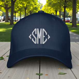 Monogram Monogrammed Initials Custom Personalised Embroidered Hat