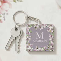 Monogram Monogrammed Magnolia Floral Personalised