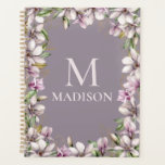 Monogram Monogrammed Magnolia Floral Personalised Planner<br><div class="desc">This stylish design features your personalised name and monogram surrounded by a frame of magnolia flowers. Personalised by editing the text in the text boxes provided #planners #stationery #personalizedstationery #giftsforher #magnolia #floral #gifts #monogram #monogrammed #personalizedgifts</div>