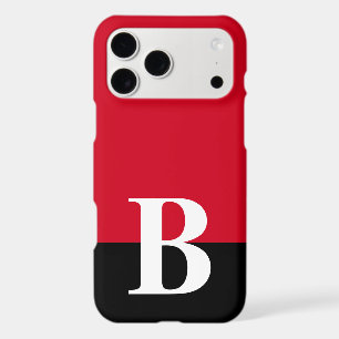 Monogram Monogrammed Simple Modern Red Black