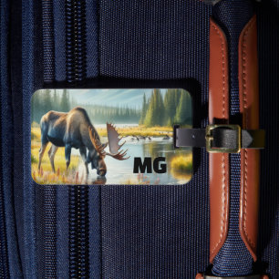Monogram Moose Mens Travel  Luggage Tag