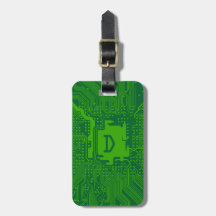 monogram motherboard computer circuit - dark green