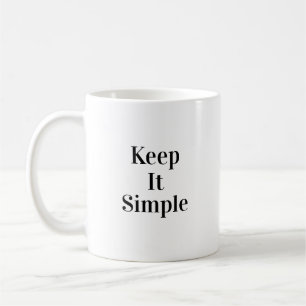 Monogram motivational quotes Black and White Coffee Mug