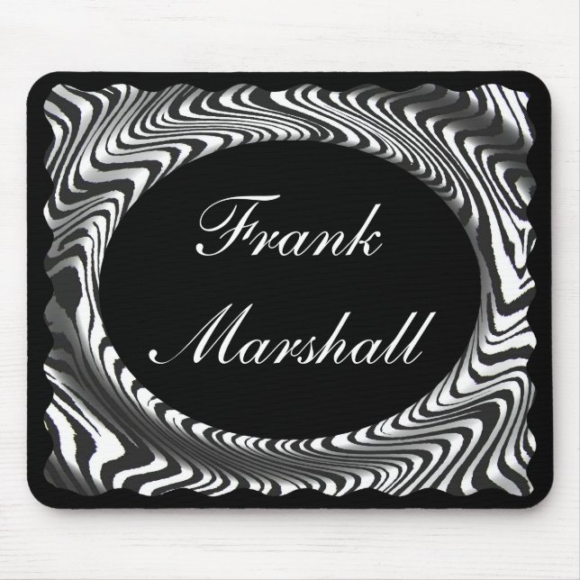 monogram -MOUSEPAD-ZEBRA STRIPE DESIGN Mouse Mat (Front)
