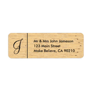 Monogram Mr & Mrs Bowling Lane Address Template La