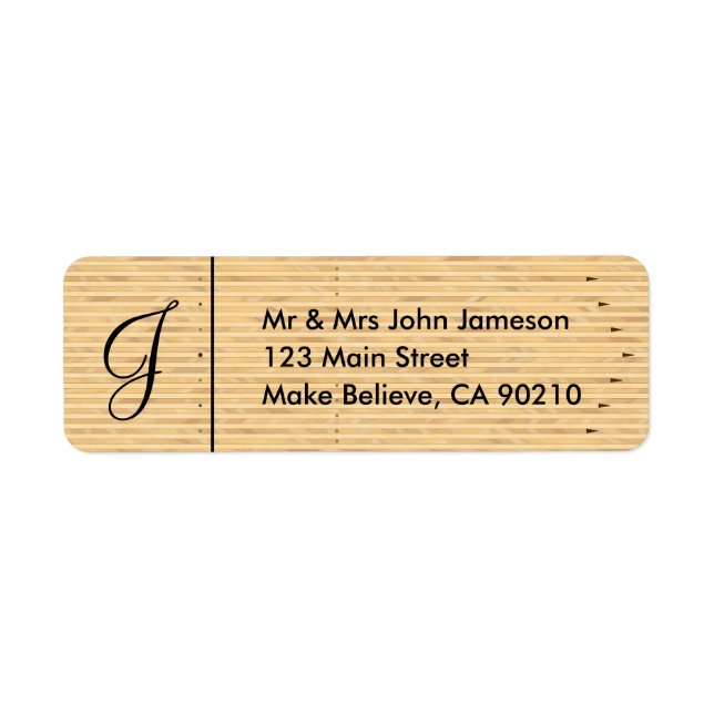 Monogram Mr & Mrs Bowling Lane Address Template La (Front)