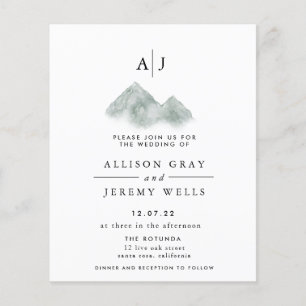 Monogram Mt Wedding Invitation Budget Flyer