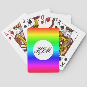Monogram multi-color playing cards
