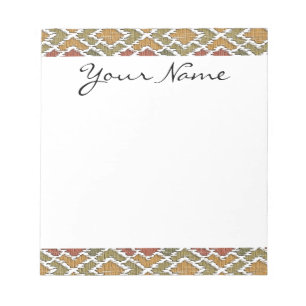 Monogram Multi Colour Tribal Ikat Diamond Pattern Notepad