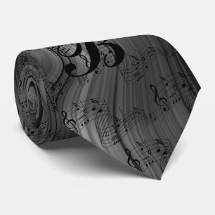 MONOGRAM  MULTI-MUSIC NOTES NECK TIE