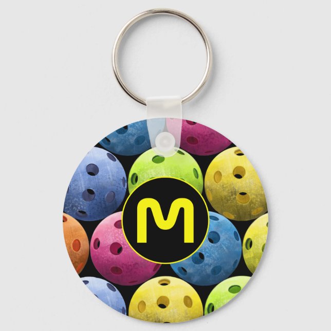 Monogram Multicolor Pickleball Key Ring (Front)