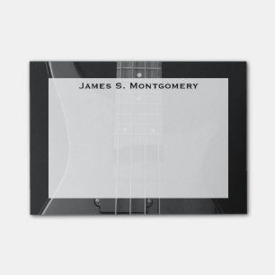Monogram Music Electric Bass Guitar Post-it Notes