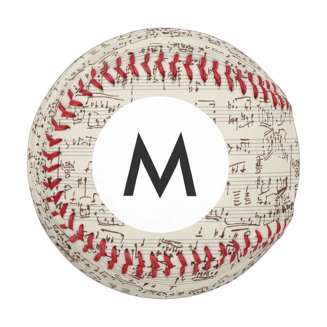 Monogram Music notes Baseball (Front Left)
