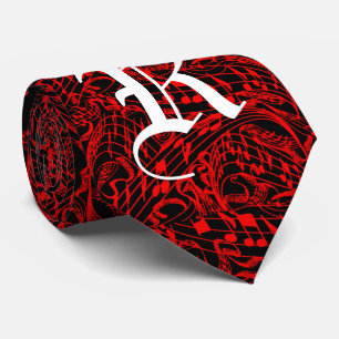 MONOGRAM MUSIC NOTES TIE