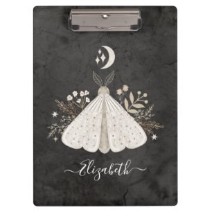 Monogram Mystical Celestial Luna Moth Clipboard