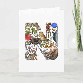 Monogram "N" note card