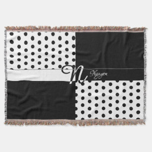 Monogram N Throw Blanket