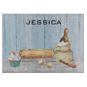 Monogram Name Baking Baker Gift Cutting Board