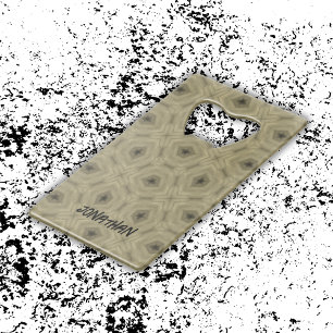 Monogram Name Black and Beige pattern