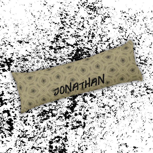 Monogram Name Black and Beige pattern | Body Cushion (Creator Uploaded)