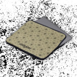 Monogram Name Black and Beige pattern | Laptop Sleeve<br><div class="desc">Protect your device in style with this sleek laptop sleeve featuring a refined black and beige pattern and a custom monogram name. Designed for both functionality and elegance, it offers a snug fit and padded interior to safeguard your laptop from scratches and bumps. Lightweight and durable, it's perfect for work,...</div>