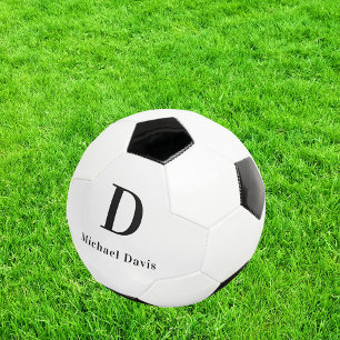 Monogram name black football