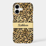 Monogram Name Black Gold Leopard Print Cheetah<br><div class="desc">Monogrammed Black and gold leopard print,  animal print,  cheetah print Samsung Galaxy S9 case. Available on most Samsung and iPhone case sizes.
 See our Black and Gold Leopard print collection for matching products.</div>