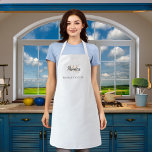 Monogram name business brand colour apron<br><div class="desc">Transparent background. You can add your brand colour,  or favourite colour.  Personalise and add your first name,  monogram initials and full name.  Use your back space key to delete if you want the apron without your full name.</div>