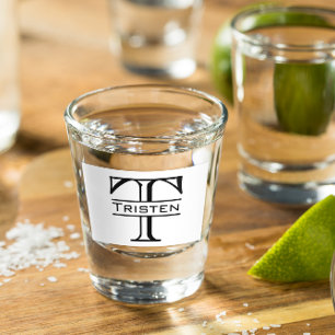 Monogram Name Classic Initials Personalized Shot Glass