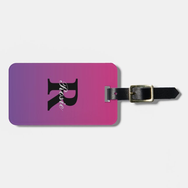 Monogram Name Double Sided JK 2022 Luggage Tag (Front Horizontal)