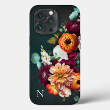 Monogram Name Elegant Floral Botanical Rustic