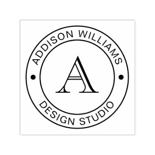 Monogram Name Entrepreneur Professional  Self-inking Stamp