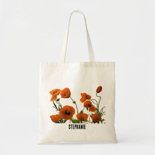Monogram Name Floral Bridesmaid Wedding Gift Favou Tote Bag