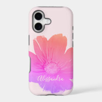Monogram Name Floral Watercolor Wildflower Pastel